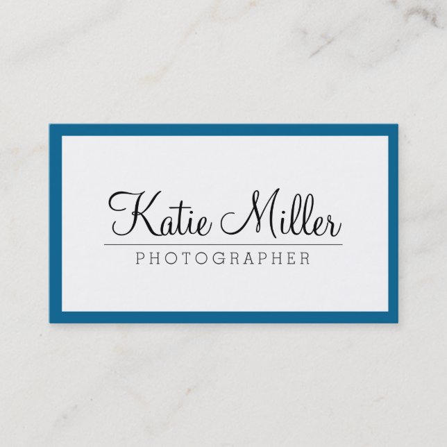 Customizable Border Color Simple Business Card (Front)