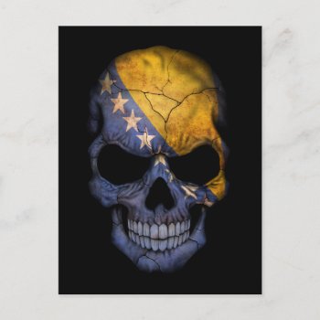 Customizable Bosnian Flag Skull Postcard by UniqueFlags at Zazzle