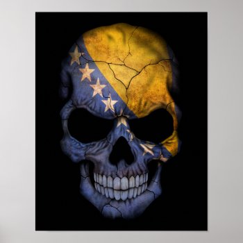 Customizable Bosnian Flag Skull Poster by UniqueFlags at Zazzle