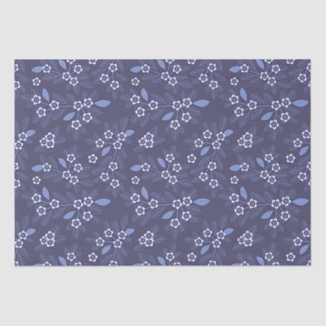 Customizable botanical floral pattern Tissue Paper (Front)