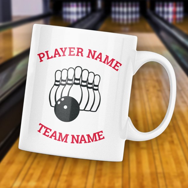 Customizable Bowling Team Logo Coffee Mug (Creator Uploaded)