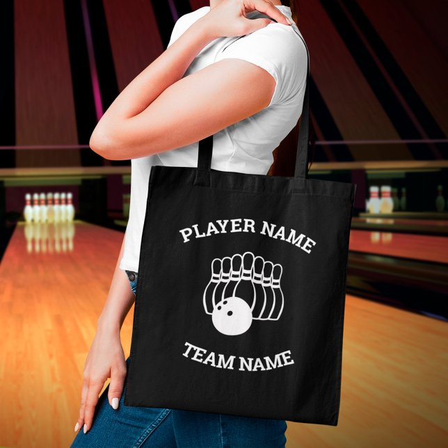 Customizable Bowling Team Logo Tote Bag (Creator Uploaded)