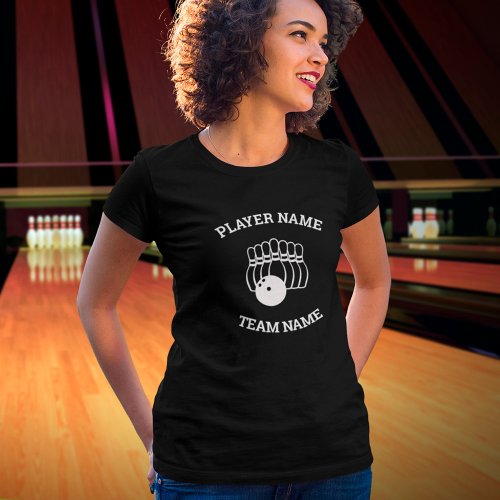 Customizable Bowling Team T_Shirt