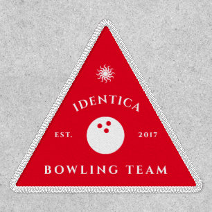 customizable bowling team triangle patch