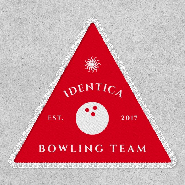 customizable bowling team triangle patch (Front)