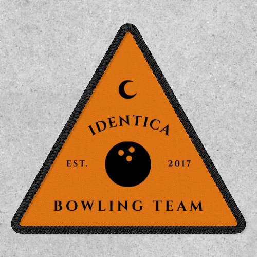 customizable bowling team triangle patch