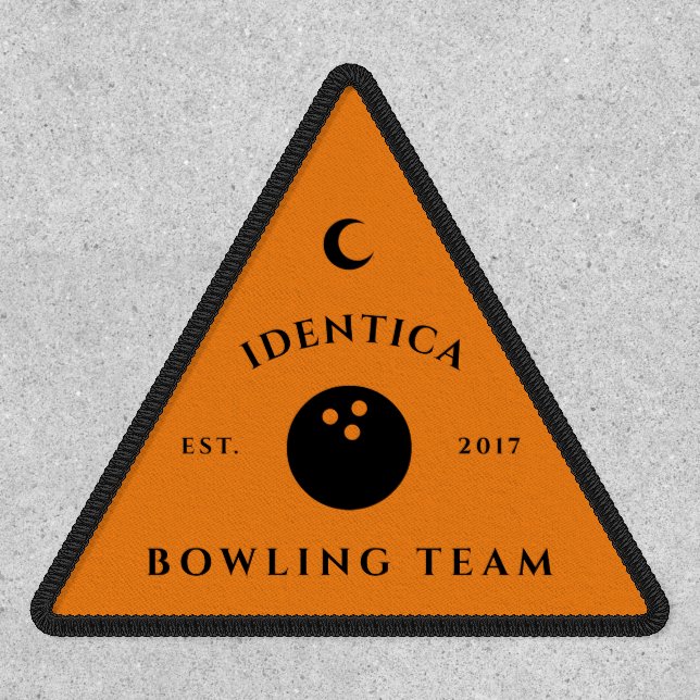customizable bowling team triangle patch (Front)