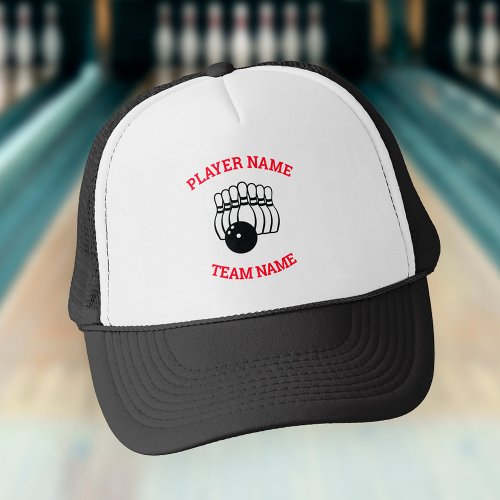Customizable Bowling Team Trucker Hat