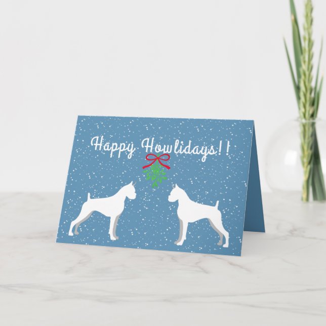 Customizable Boxer Holiday Card (Front)