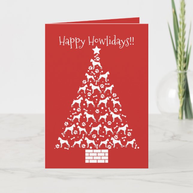 Customizable Boxer Holiday Card (Front)