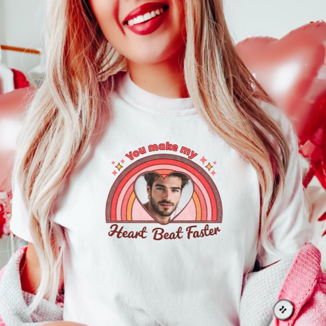 Customizable Boyfriend Romantic Tee, Custom Photo T-Shirt (Creator Uploaded)