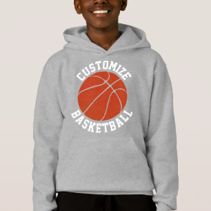 Customizable Boys Basketball Hoodie Sweatshirt