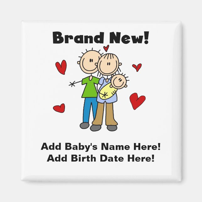 Customizable Brand New Baby Magnet (Front)