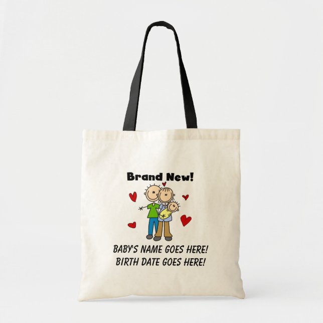 Customizable Brand New Baby Tote Bag (Front)