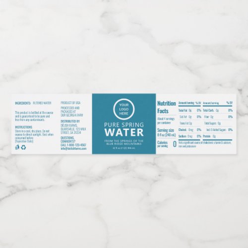 Customizable Branding Water Bottle Prime Label