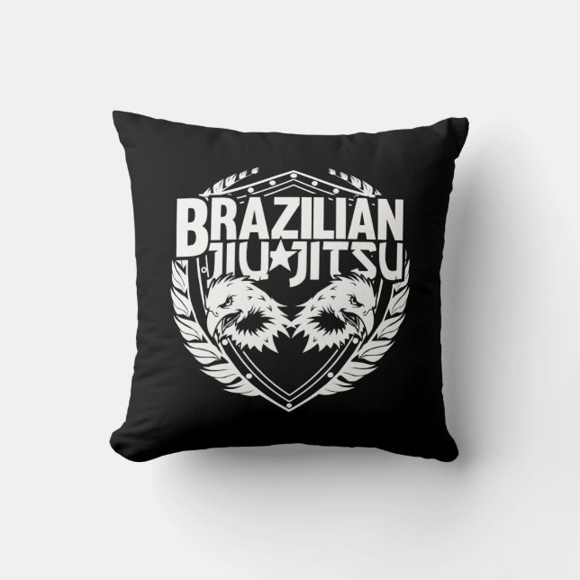 Customizable Brazilian Jiu-Jitsu Throw Pillow (Front)
