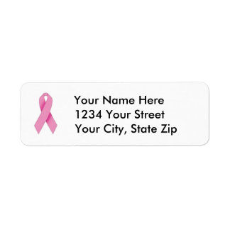 Customizable Breast Cancer Awareness Address Label