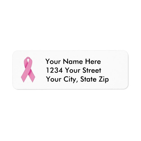 Breast Cancer Awareness Return Address Labels Zazzle