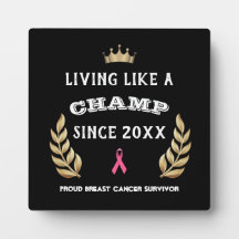 Customizable Breast Cancer Survivor laurel leaves
