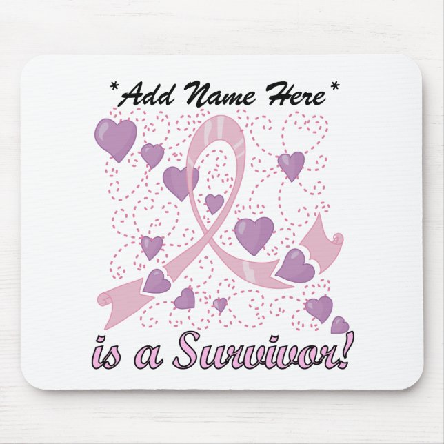 Customizable Breast Cancer Survivor Mousepad (Front)