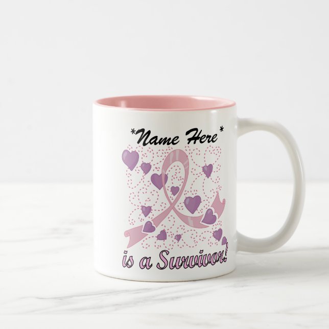 Customizable Breast Cancer Survivor Mug (Right)