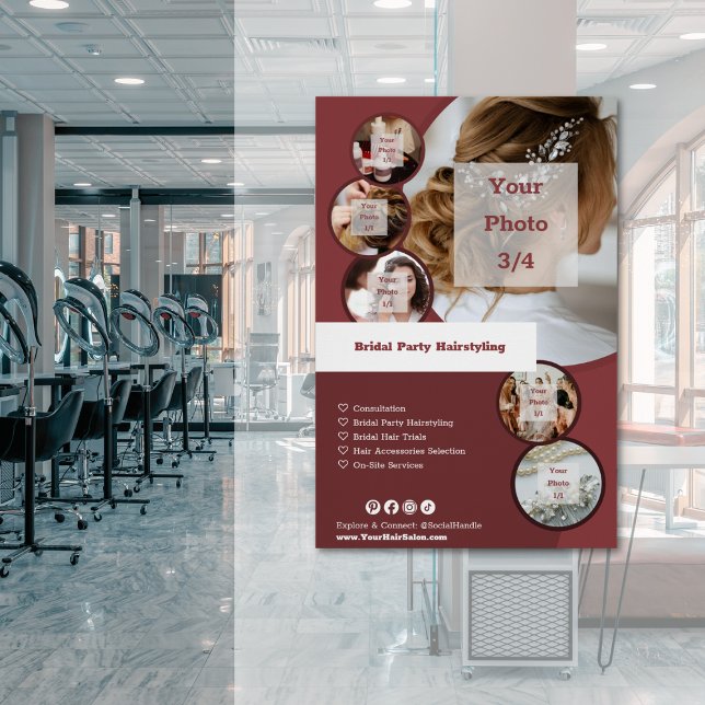 Customizable Bridal Party Hairstyling Services Poster (Customizable Bridal Party Hairstyling Services Poster)