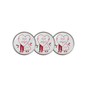 Customizable Bride And Groom Name Wedding Favors Golf Ball Marker