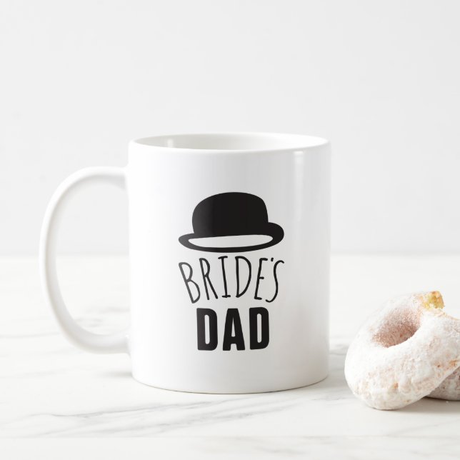 Customizable Brides Dad Father of the Bride Thanks Coffee Mug (With Donut)