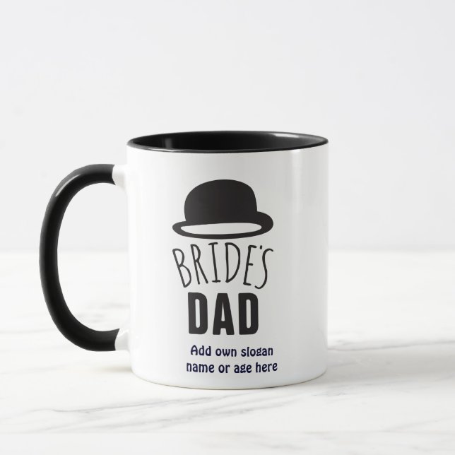 Customizable Brides Dad Father of the Bride Thanks Mug (Left)