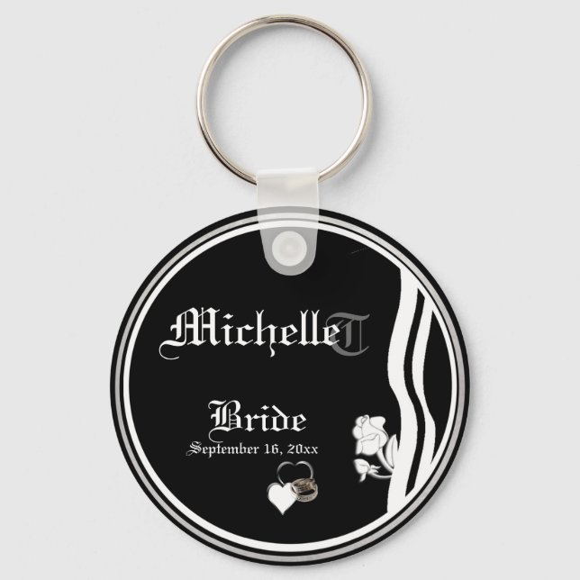Customizable Brides Keepsake Keychain (Front)