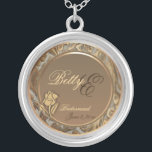 Customizable Bridesmaid Keepsake Necklace<br><div class="desc">Replace Bridesmaids first name and last name initial with correct information, and the date of your marriage, on this elegant keepsake necklace, in the "Personalize It" box on the right of this product page. You may choose to change and/or delete any of the information on necklace. Font, font color and...</div>