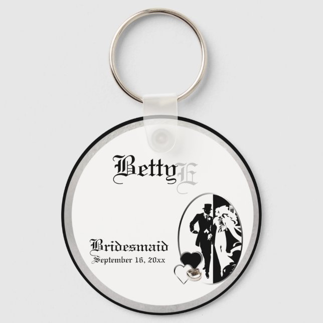 Customizable Bridesmaids Keepsake Keychain (Front)