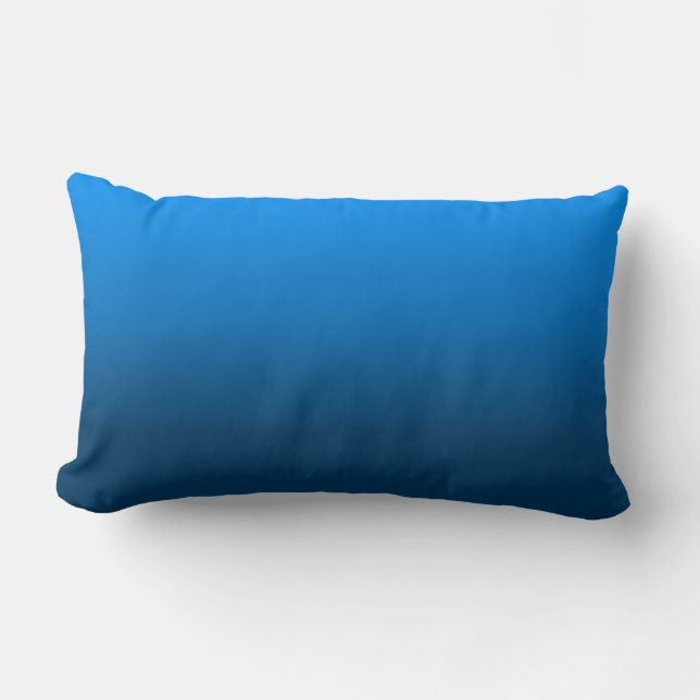 Customizable Bright Blue Gradient Pillow (Front)