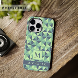 Customizable Bright Light Dark Green Geometric  Case-Mate iPhone 14 Pro Max Case