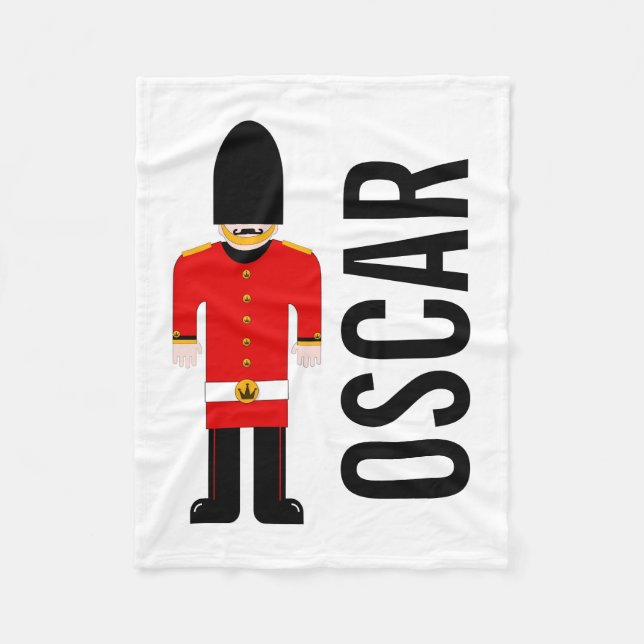 Customizable British Soldier Fleece Blanket (Front)