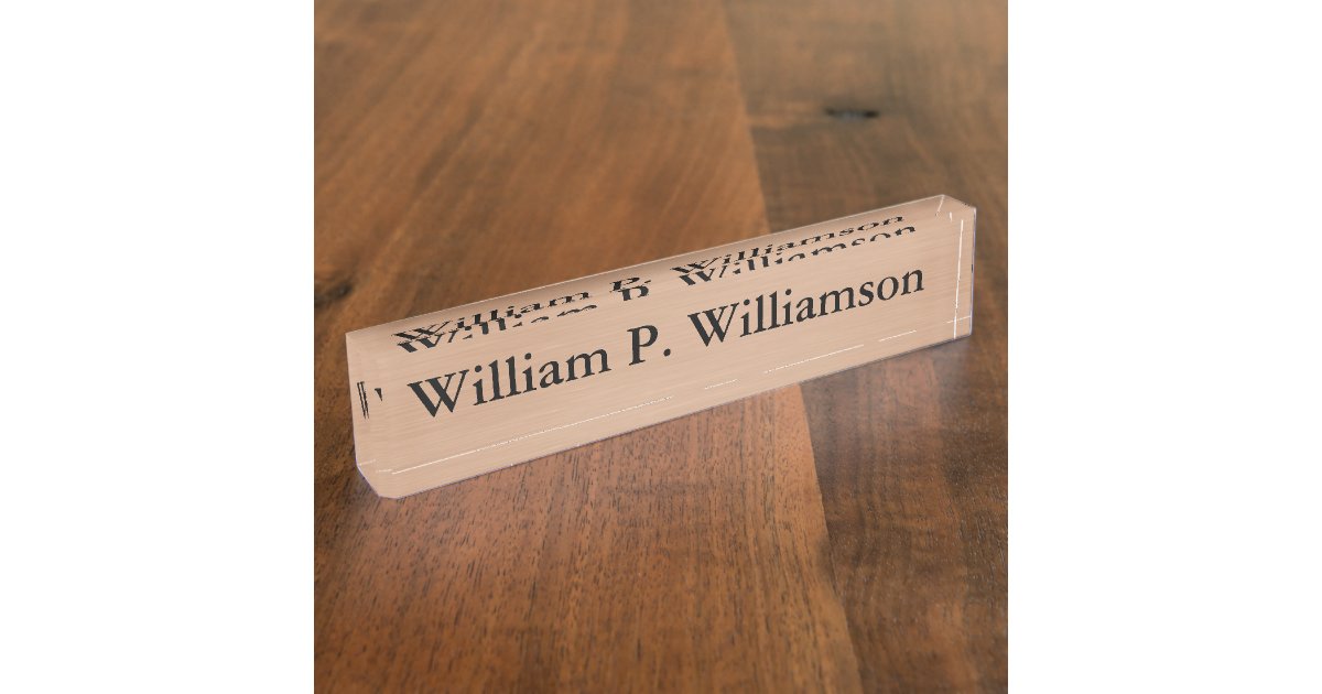 Customizable Bronze Background Name Plate | Zazzle.com