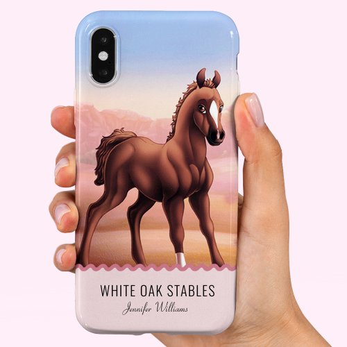 Customizable Brown Chestnut Foal Case_Mate iPhone 14 Case