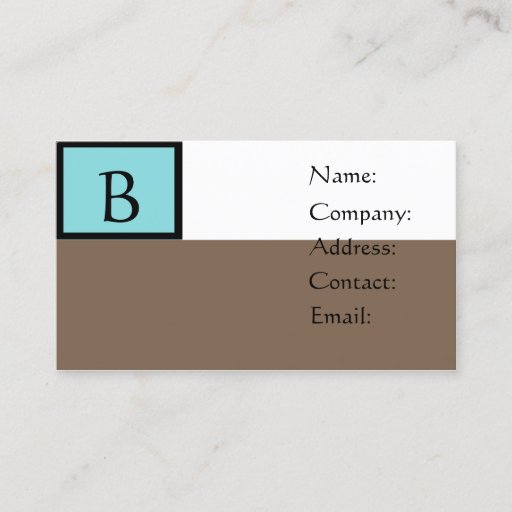 Customizable Monogram business cards-classy