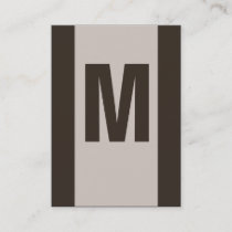 Customizable Brown Monogram Business Cards