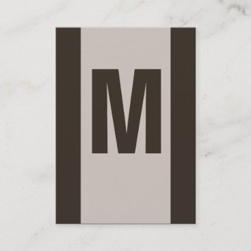 Customizable Brown Monogram Business Cards