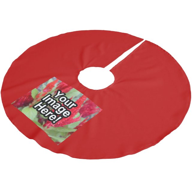 Customizable Brushed Polyester Tree Skirt (Angled)