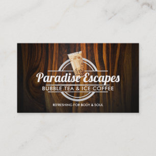 Customizable Bubble Tea logo business cards