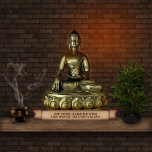 (Customizable) Buddha Pin Cutout<br><div class="desc">🔴🔴🔴 Note:  If you want to replace the text with your own,  click "Personalize",  but make sure the text fits into the area (what you see is what you get).</div>