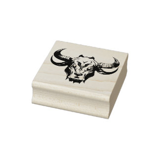 Customizable Bull Rubber Stamp