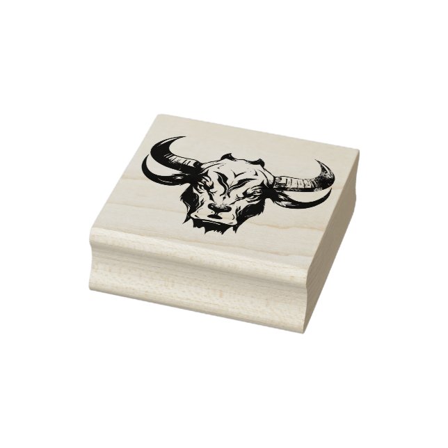 Customizable Bull  Rubber Stamp (Stamp)