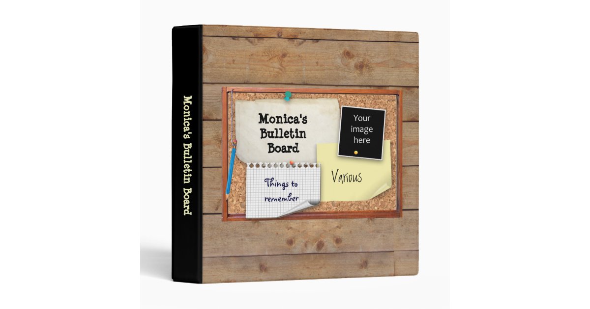 Customizable Bulletin Board 3 Ring Binder Zazzle