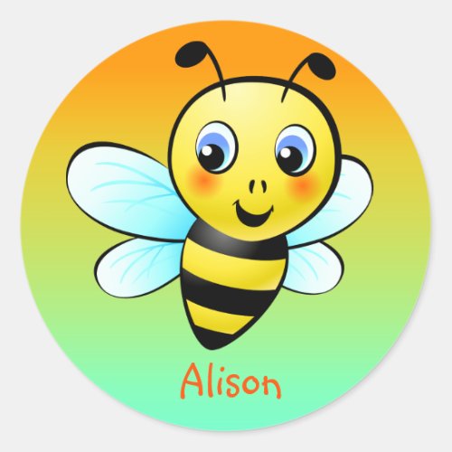 Customizable Bumblebee Classic Round Sticker