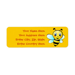 Customizable Bumblebee Label