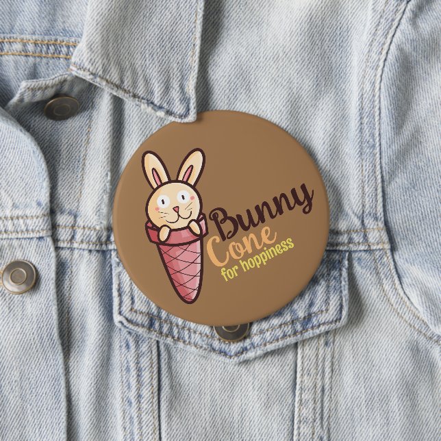 Customizable Bunny Cone Button (In Situ)