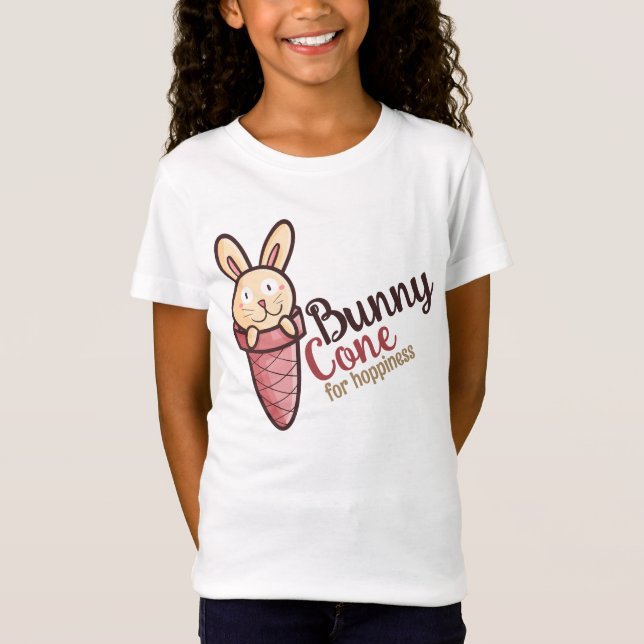 Customizable Bunny Cone T-Shirt (Front)